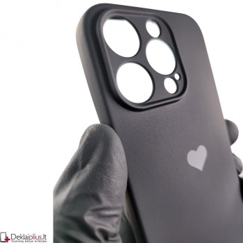 Švelnus silikoninis dėklas - juodas (Apple Iphone 14 Pro)